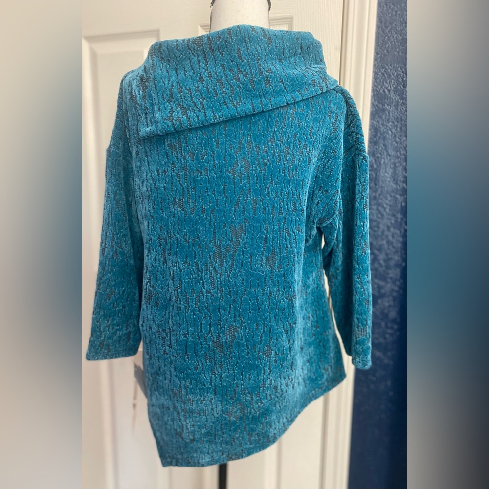 Ruby Rd. Textured Blue Sweater - Picture 4 of 8